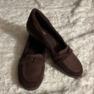 Grasshoppers Ortholite Windham Brown Suede & Tweed Loafers Size 11N